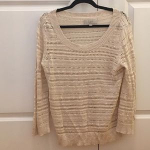 Tan open stitch sweater